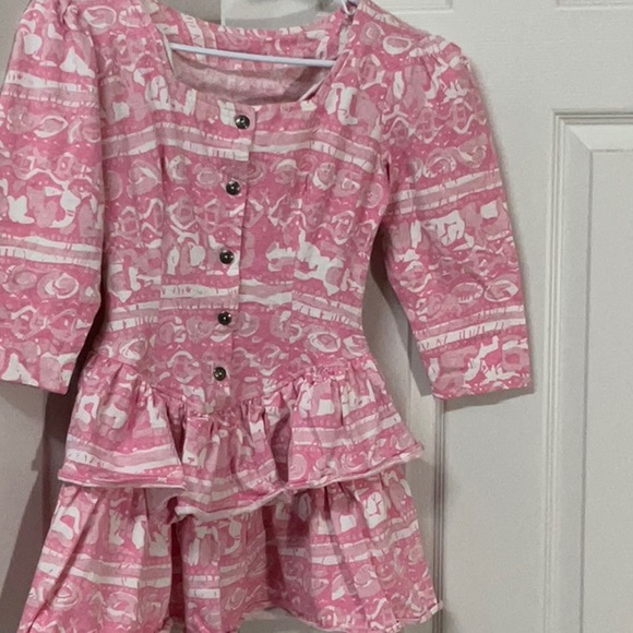 Pink 80’s Peplum top so cute vintage pastel - Picture 3 of 3